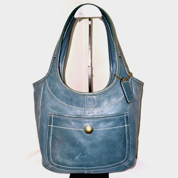 Coach ERGO Legacy Teal Leather 65th Anniversary Edition Ergo Tote Bag - Picture 2 of 7